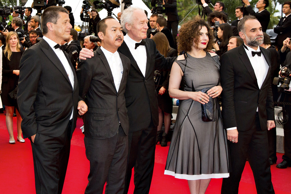 O cineasta e seus colegas de júri no festival de Cannes de 2012: Emmanuel Carrere, Yu Lik-wai, Jean-Pierre Dardenne e Arsinée Khanjian