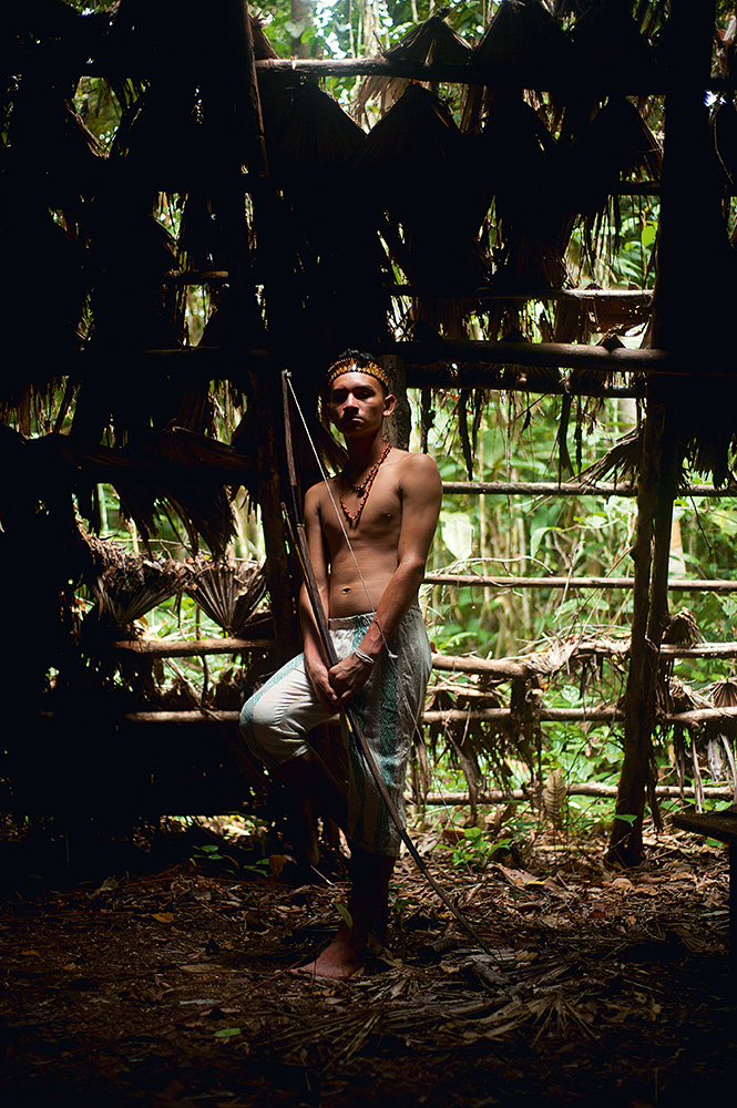 Iagoara, um dos índios que disputa vaga no time brasileiro de arquearia