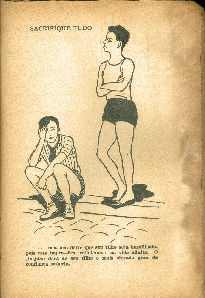 imagens do raro livreto Introdução ao jiu-jítsu, de 1948: 'Não deixe seu filho ser humilhado'