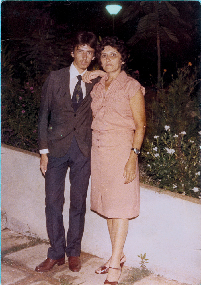 Xico com a mãe, Maria do Socorro, em 1979