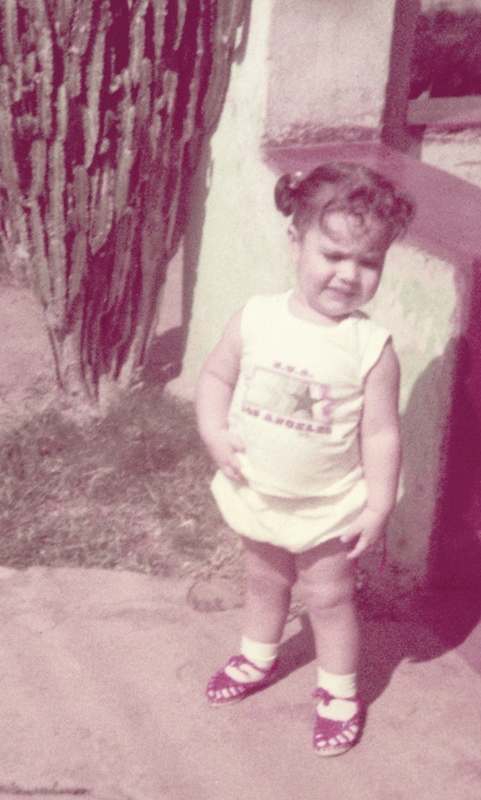 No quintal de casa, em Goiânia, aos 3 anos
