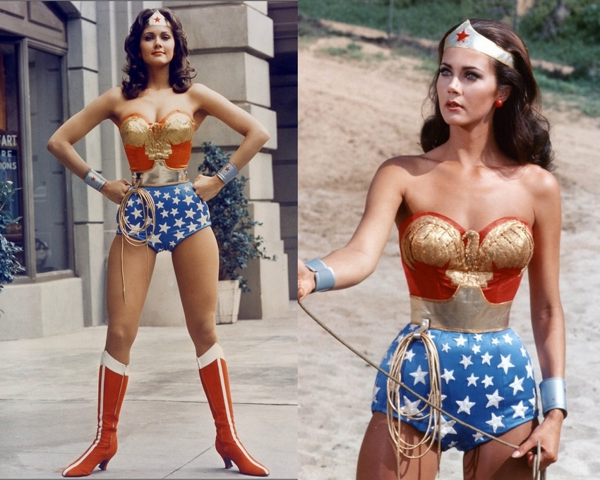 A atriz Lynda Carter interpretou a personagem na clássica série de televisão exibida durante a década de 70