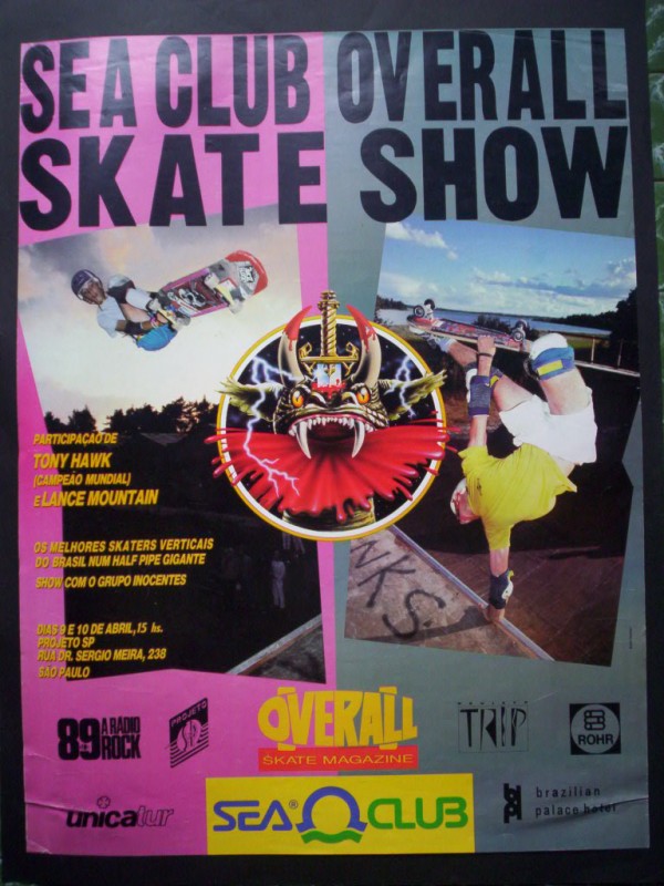 Cartaz do Sea Club Overall Skate Show, 1988