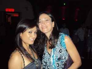 Sabina e eu em uma festa da MTV India