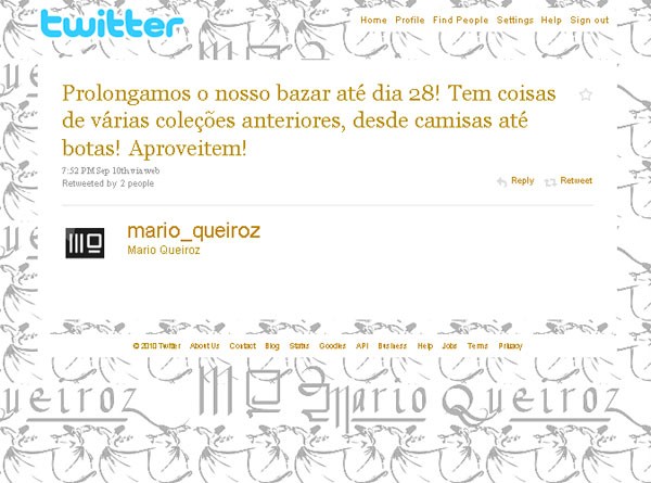 Twitter de Mario Queiroz