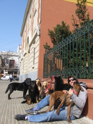 O Gustavo parecia estar felizão tomando sol com os dogs