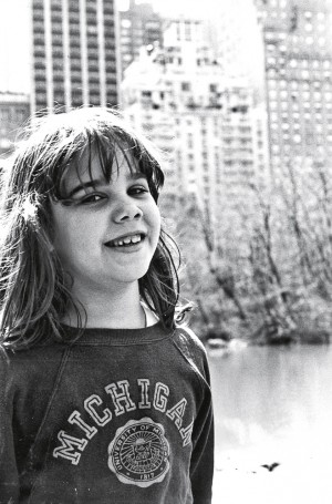 Em 1983, aos 7 anos, posando no Central Park