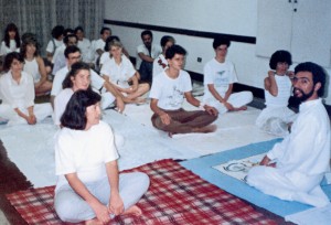 Janderson da aula de ioga em 1985