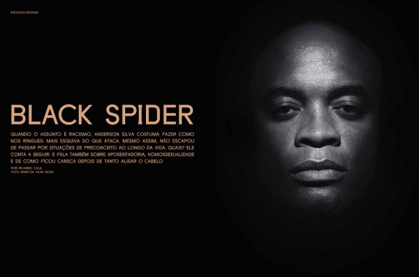 Nas Páginas Negras: Anderson Silva, o (Black) Spider, se abre sobre ser negro, homossexualidade no MMA, preconceito e os cabelos perdidos no alisamento.