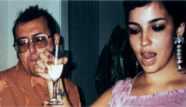 Xico e a então namorada Rita Wainer, no Rio, no réveillon de 2001