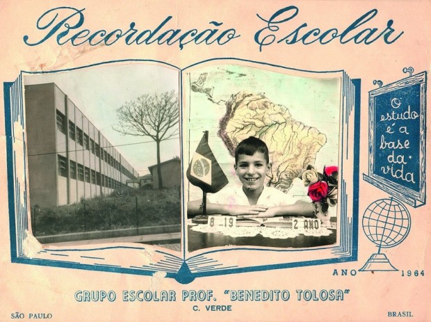 As aparências enganam: posando em 1964 como o bom aluno que não era: "Repeti a quinta série três vezes seguidas e fui expulso"