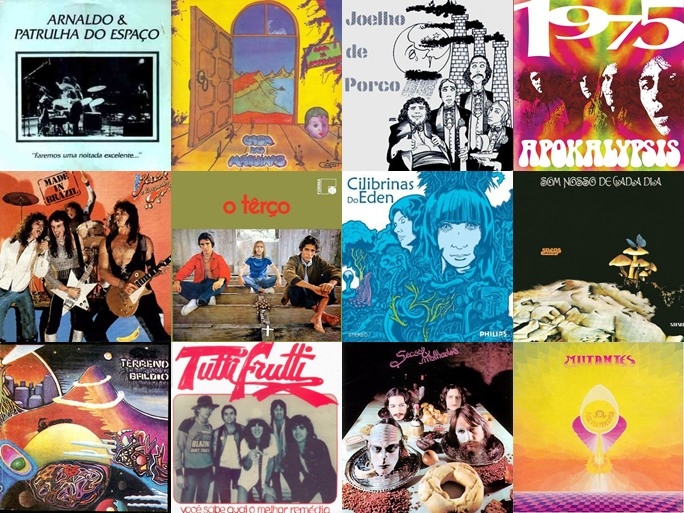 Capas de clássicos do rock paulistano dos anos 70