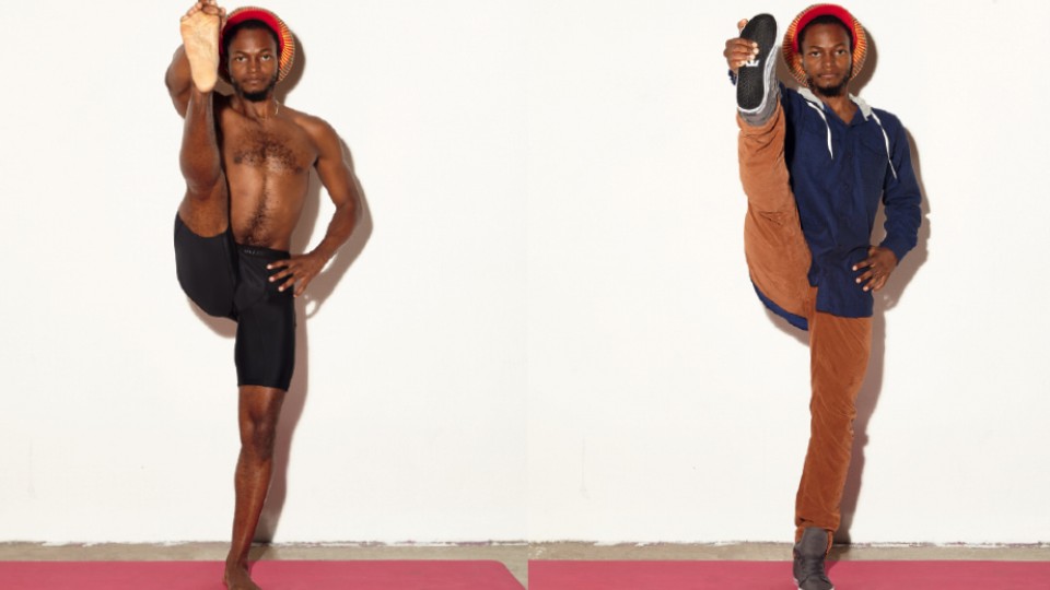 Zé Miguel veste: Bermuda Olympikus (R$ 90); Boina Acervo pessoal; Mat Ekomat para My Yoga (R$ 239); Camisa Hering (R$ 170); Calça Cavalera (R$ 359); Tênis Supra (R$ 630)