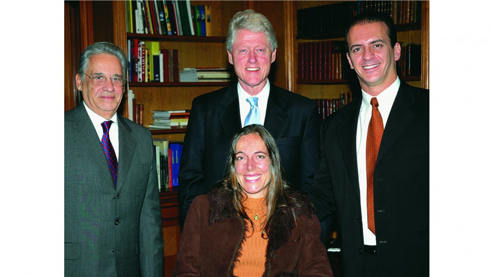 Mara pede apoio a Bill Clinton, junto com Alfredo e Fernando Henrique Cardoso para pesquisas de células-tronco