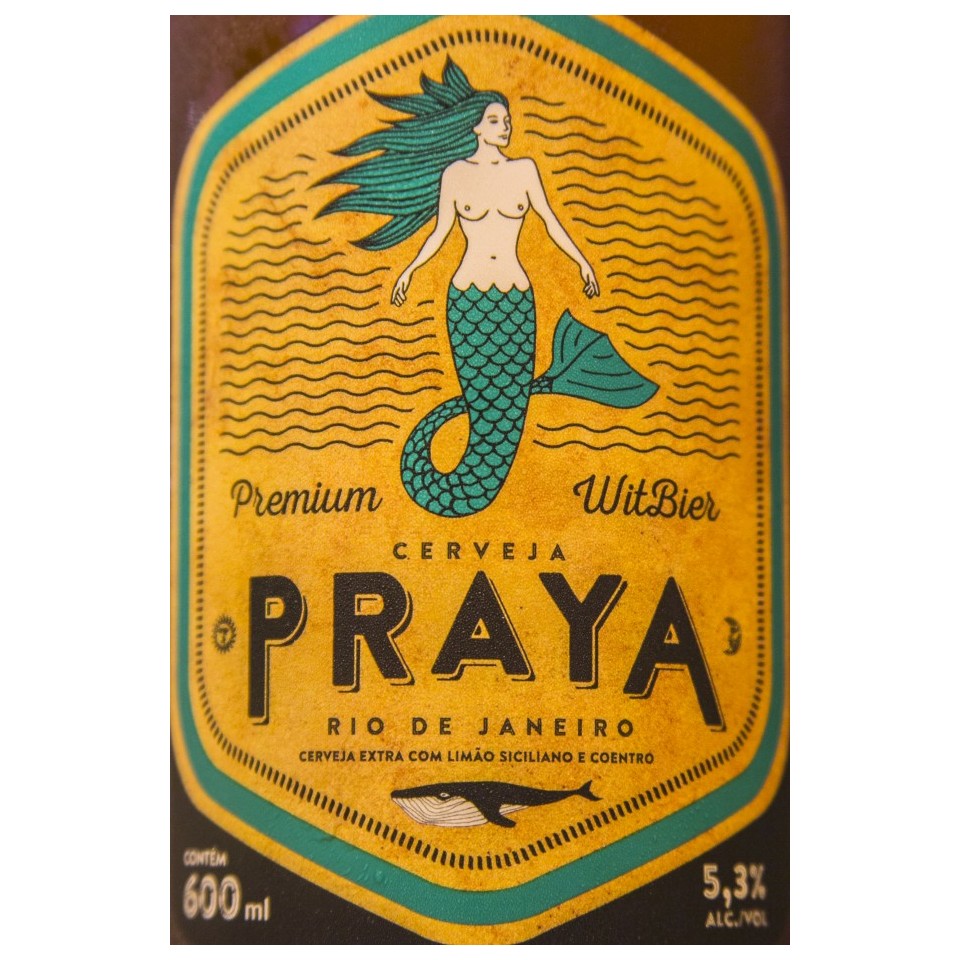 Rótulo da cerveja Praya, criada pelo ex-surfista profissional Marcelo Sifú