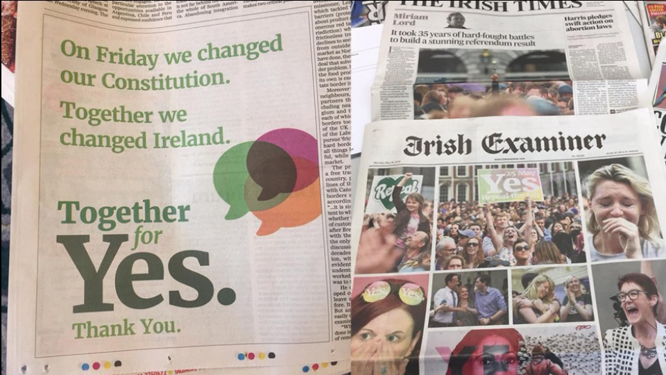 A repercussão do referendo na Irlanda