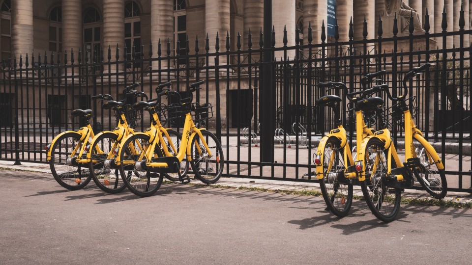 Yellow bikes