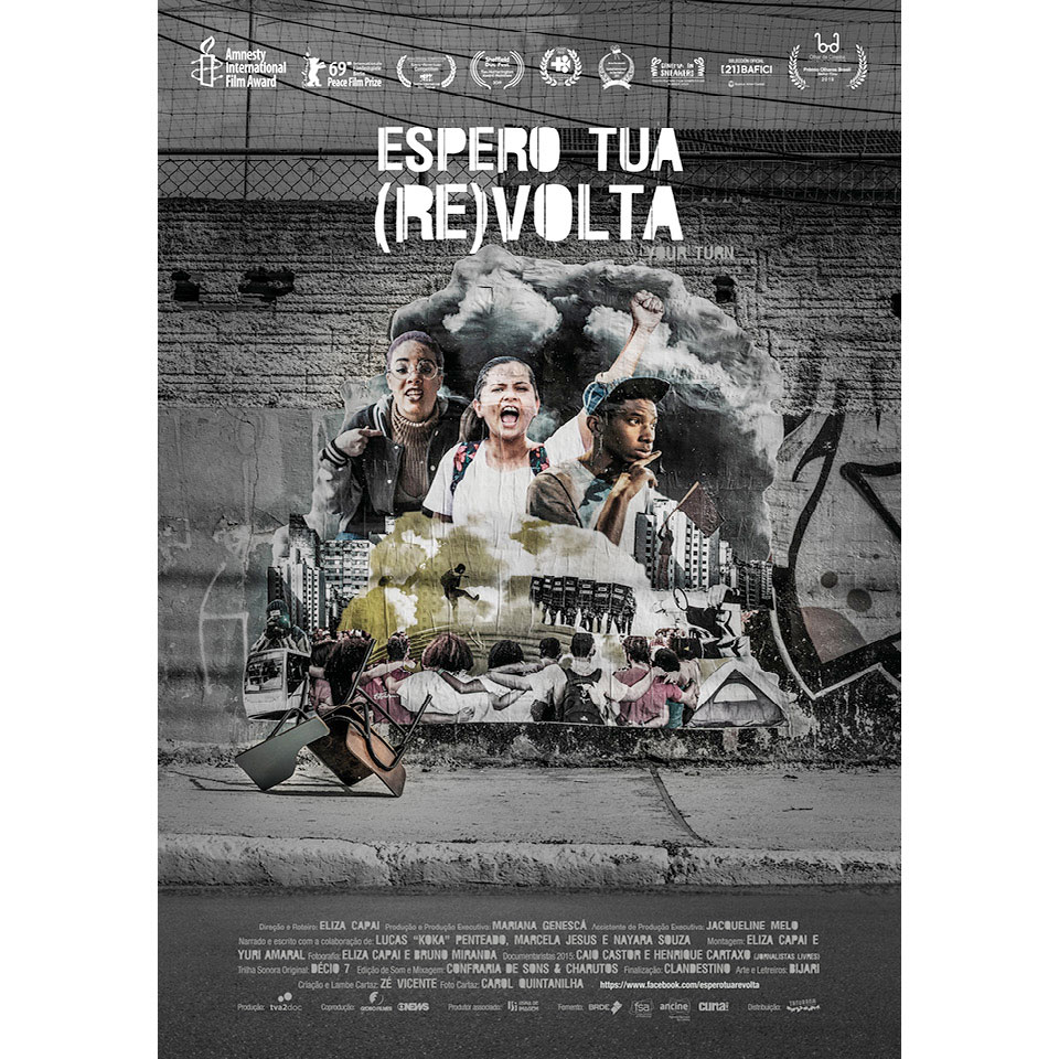 Cartaz do documentário "Espero tua (re)volta", que pode ser exibido em sessões abertas gratuitamente
