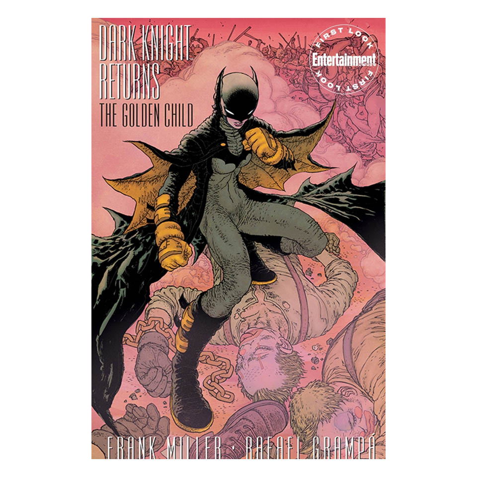 Arte promocional da HQ "The Dark Knight returns: the golden child" com a personagem Batwoman