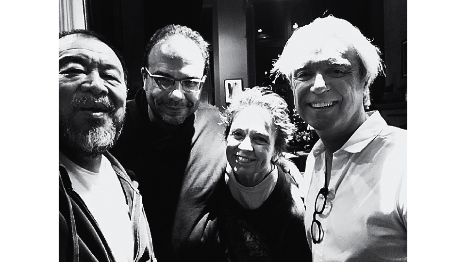 Com Ai Weiwei, Laurie Anderson e David Byrne, em Nova York, em 2018