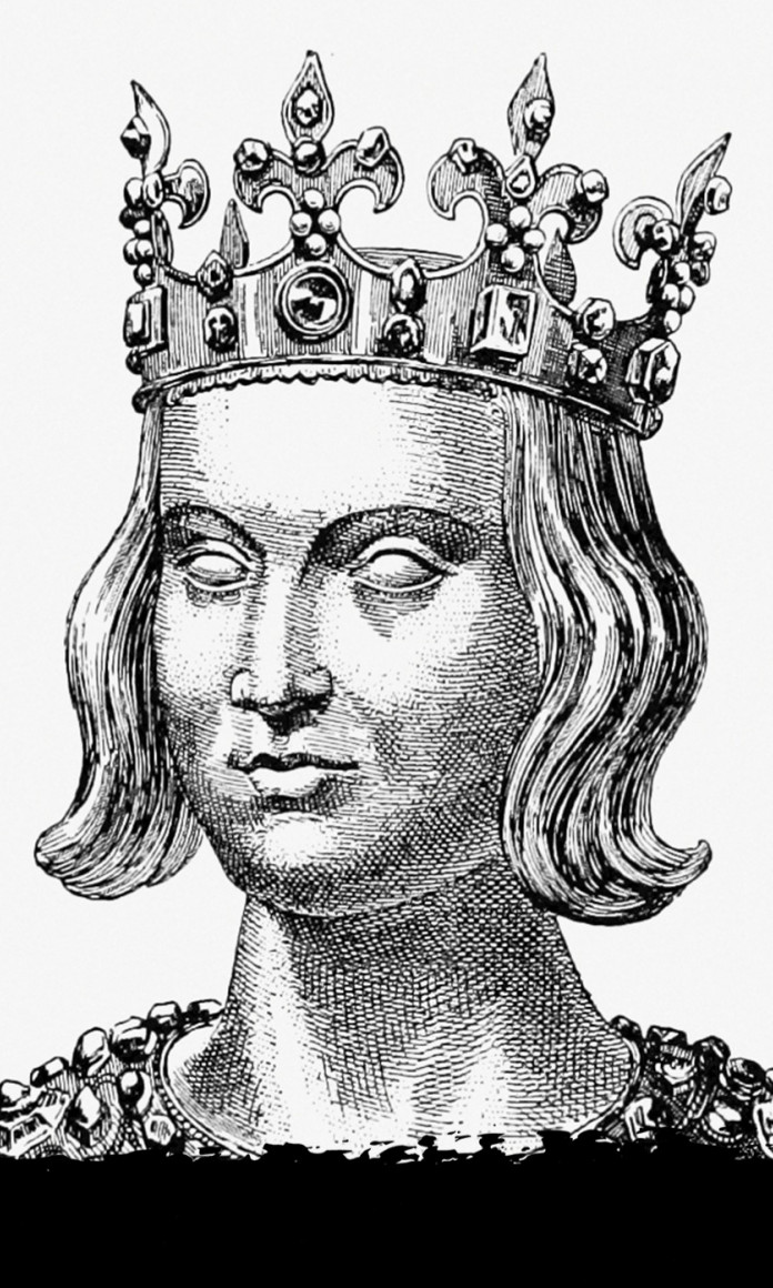 Ilustracao de um monarca com uma coroa