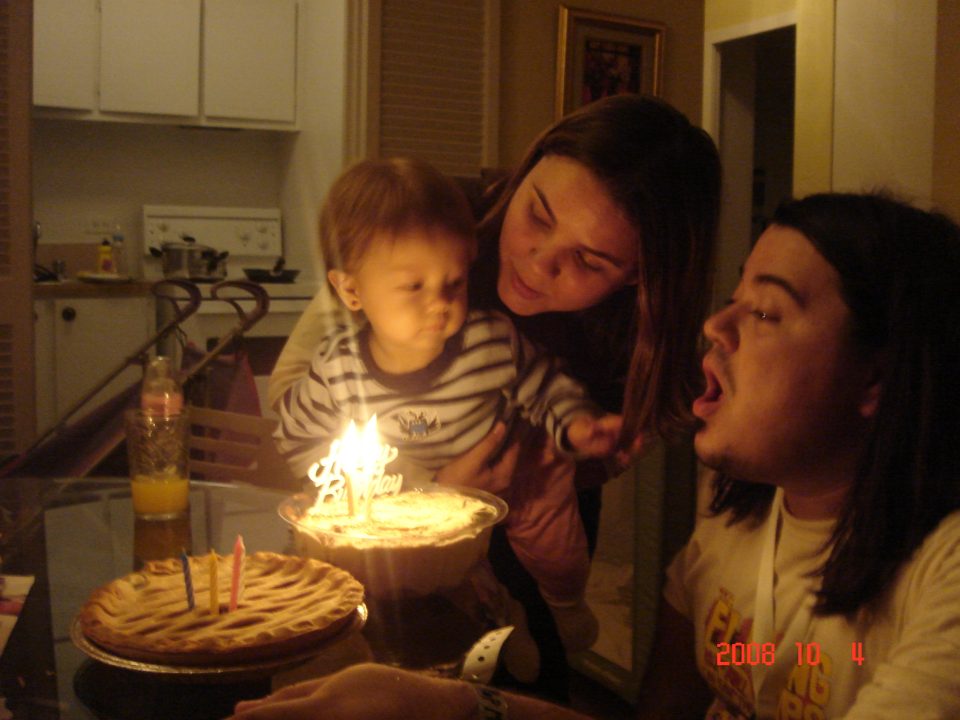 Com seus dois amores, Ana Nobre e a esposa Gabi