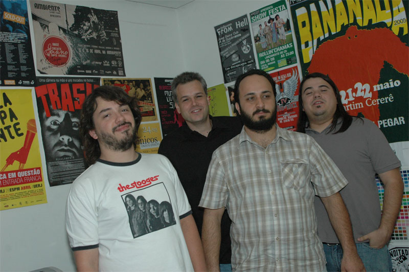 Da esq. para a dir., Márcio Jr., Léo Razuk, Léo Bigode e Fabrício Nobre