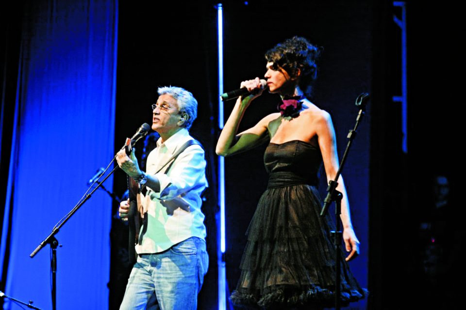 No palco com Caetano, no Rio de Janeiro