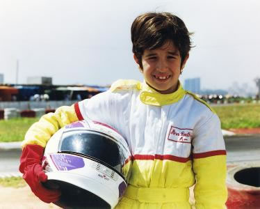 Aos 9 anos, em 1994, em Interlagos