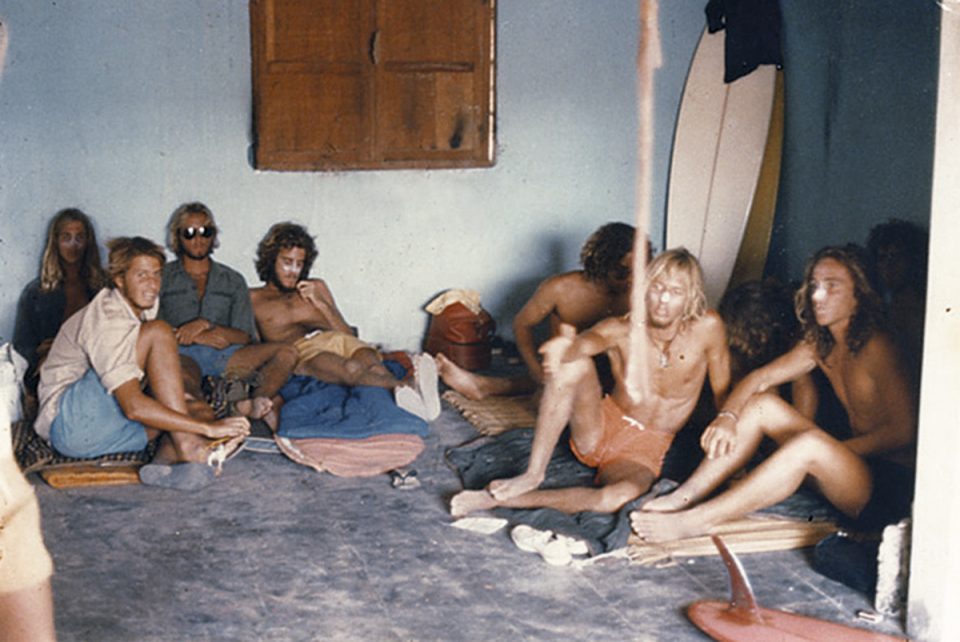 Na pousada El Hombre, em Chicana, no Peru, em 1972, a partir da esq., João Príncipe, Luís Mello, Teixeira, amigo californiano, Marcelo Fló, Sergião Sachs e Sidão