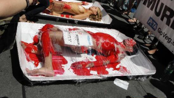 PETA em protesto na Times Square