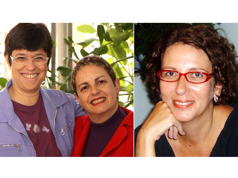 As autoras: Laura Bacellar e Hanna Korich, Lúcia Facco