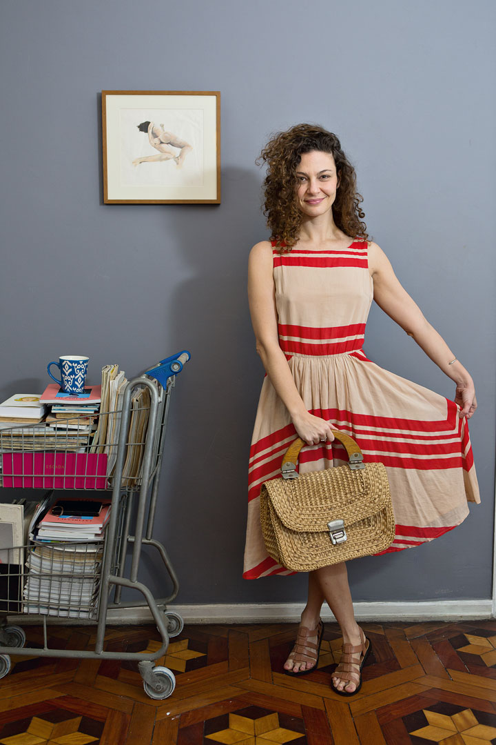 Sandália Melissa / Vestido Gap, presente da minha sogra / Bolsa Brechó (roubei da minha irmã)