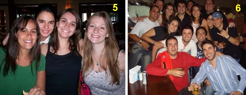 5.Mari, Bê e Jéssica; 6.Galera do financeiro, Fábio, Nivas no amigo secreto do ano passado