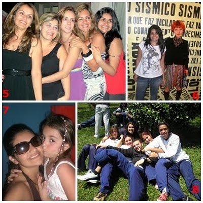 05. Primas - Todas lindas, mas eu sou a mais diferente - será que sou da mesma família. 06. Adoro visitar exposições! 07. Vic - minha priminha que amo! 08. Tempos de escola - momentos bons que não voltam mais