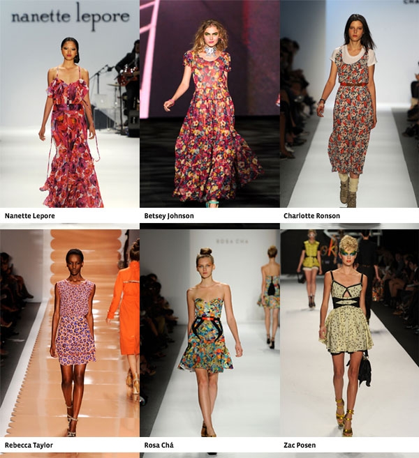 Direto da semana de moda de NY, referências florais