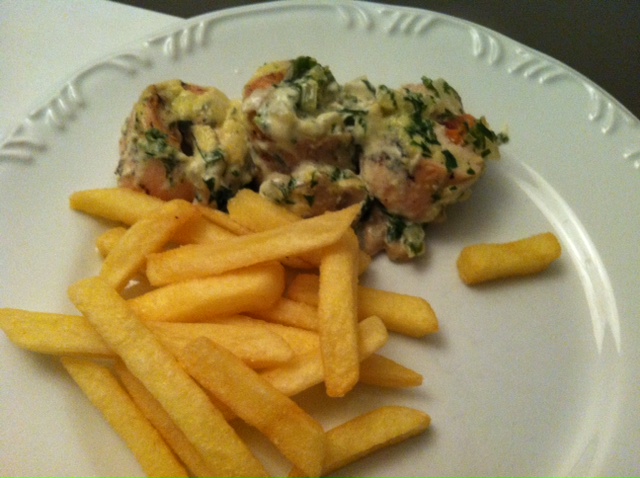 Medalhão de Frango com Fritas