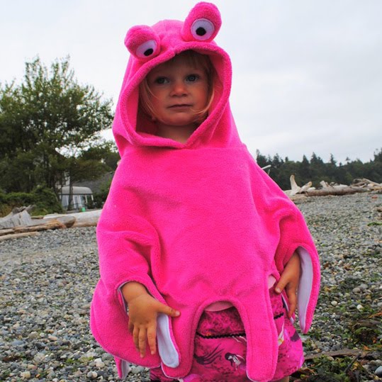 O divertido polvo poncho ultra colorido rosa choque!