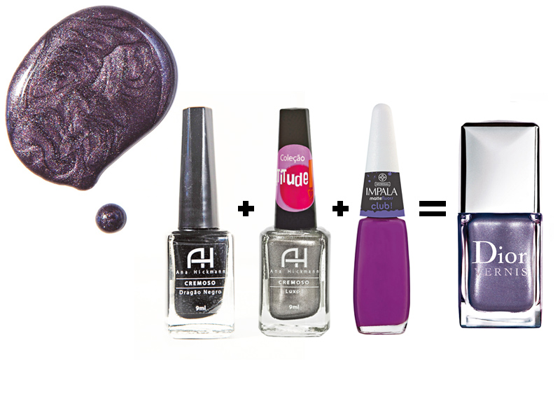 Dragão Negro (Ana Hickmann) + Club (Impala) = What a Broad (Sephora by OPI)