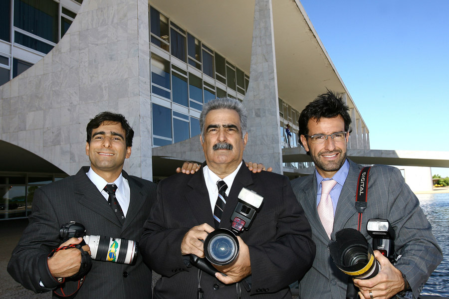 A família de fotógrafos, com o irmão Roberto, o pai, “Stuckão”, e Stukinha