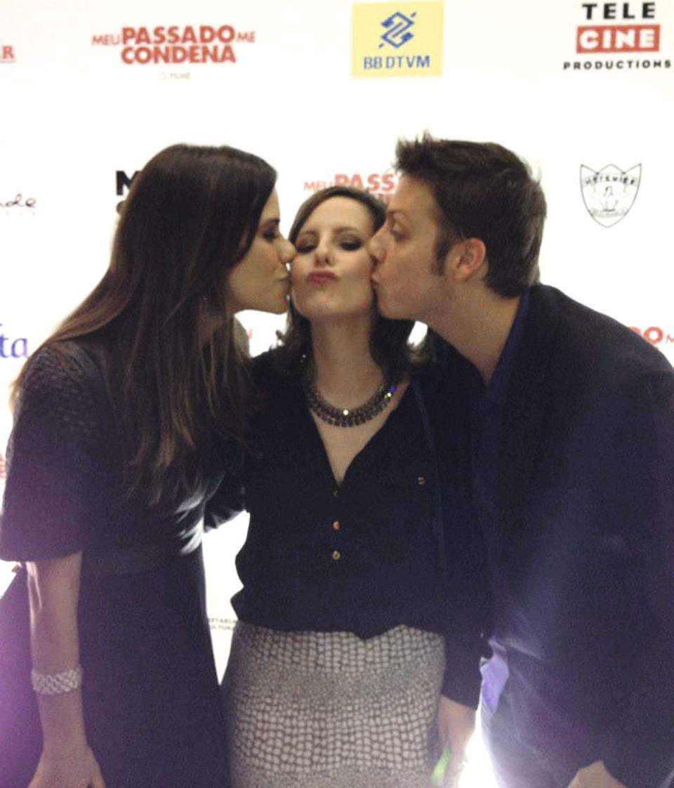 Tati com Miá Mello e Fábio Porchat