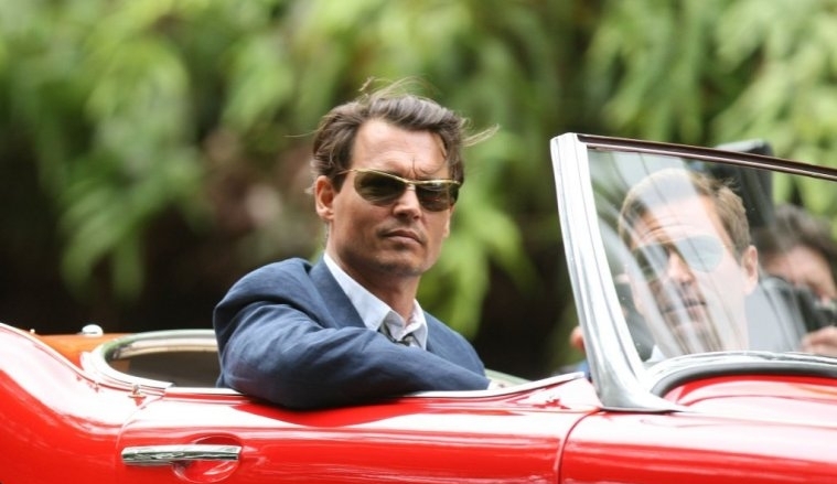 Johnny Depp no set de The Rum Diary
