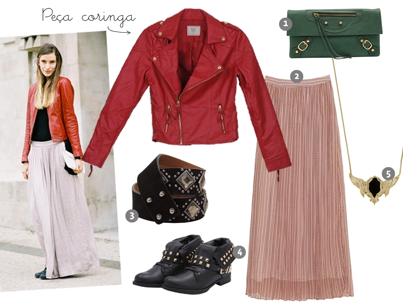 Peça coringa: Jaqueta biker colorida