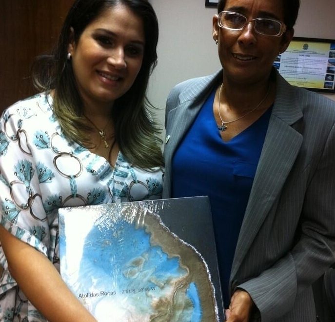 A deputada Gesane Marinho e Maurizélia na Assembléia Legislativa do Rio Grande do Norte