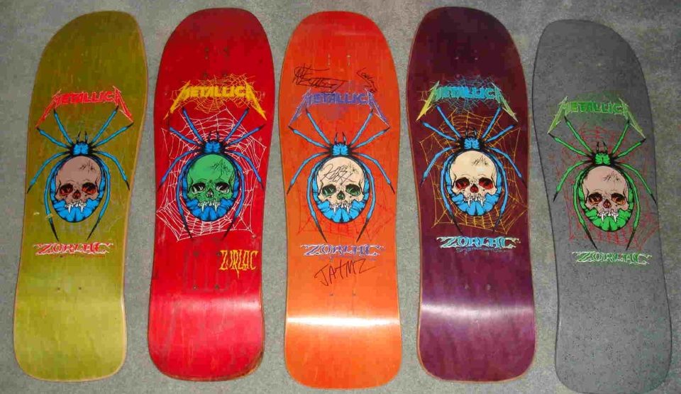 A falta de intimidade de James e Kirk, do Metallica, com os skates em homenagem à banda feitos pela  Zorlak