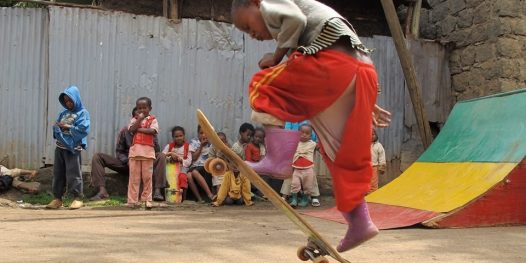 A primeira pista de skate da Etiópia