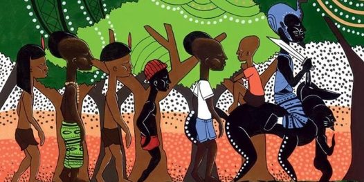 Num tronco de Iroko vi a Iúna cantar