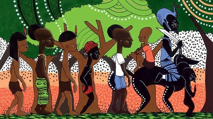 Num tronco de Iroko vi a Iúna cantar