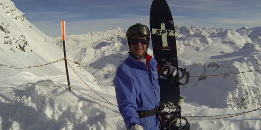 Luís Roberto Formiga curte um snowboard no topo da Europa
