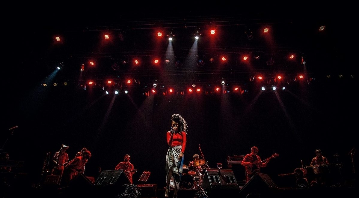 A cantora em show no Auditório do Ibirapuera, em São Paulo